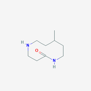 molecular formula C9H18N2O B13205630 8-Methyl-1,5-diazecan-2-one 