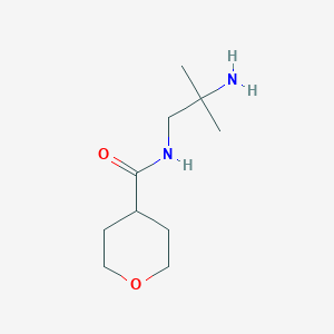 molecular formula C10H20N2O2 B13205637 N-(2-amino-2-methylpropyl)oxane-4-carboxamide 