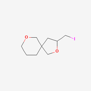 molecular formula C9H15IO2 B13205651 3-(Iodomethyl)-2,7-dioxaspiro[4.5]decane CAS No. 2060050-69-1