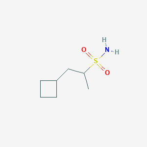 molecular formula C7H15NO2S B13205654 1-Cyclobutylpropane-2-sulfonamide 
