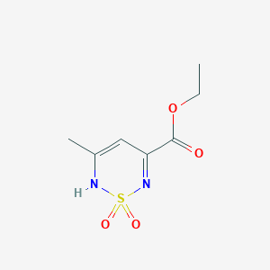 molecular formula C7H10N2O4S B1320569 5-甲基-1,1-二氧代-1,6-二氢-1λ~6~,2,6-噻二嗪-3-甲酸乙酯 CAS No. 5863-20-7