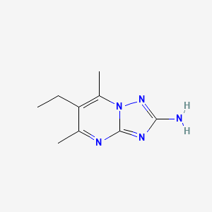 molecular formula C9H13N5 B1320570 6-Ethyl-5,7-dimethyl-[1,2,4]triazolo[1,5-a]pyrimidin-2-amine CAS No. 924868-96-2