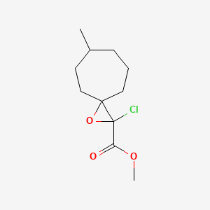 molecular formula C11H17ClO3 B13205723 Methyl 2-chloro-6-methyl-1-oxaspiro[2.6]nonane-2-carboxylate 