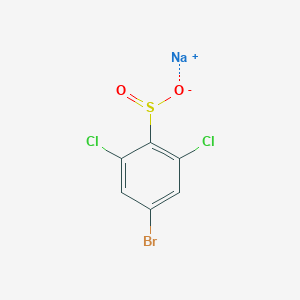 molecular formula C6H2BrCl2NaO2S B13205736 Sodium 4-bromo-2,6-dichlorobenzene-1-sulfinate 