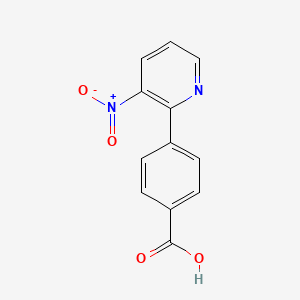 molecular formula C12H8N2O4 B1320576 4-(3-Nitropyridin-2-yl)benzoic acid CAS No. 847446-89-3