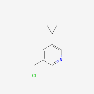 molecular formula C9H10ClN B13205801 3-(Chloromethyl)-5-cyclopropylpyridine 