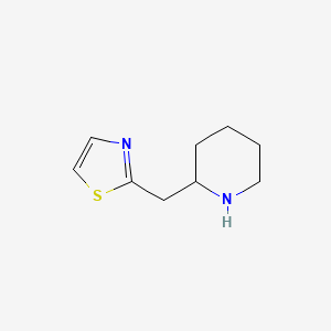 molecular formula C9H14N2S B13205807 2-[(1,3-Thiazol-2-yl)methyl]piperidine 