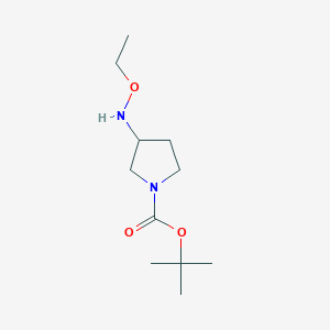 molecular formula C11H22N2O3 B13205811 Tert-butyl 3-(ethoxyamino)pyrrolidine-1-carboxylate 