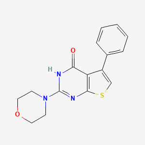 molecular formula C16H15N3O2S B13205813 2-(morpholin-4-yl)-5-phenyl-3H,4H-thieno[2,3-d]pyrimidin-4-one 