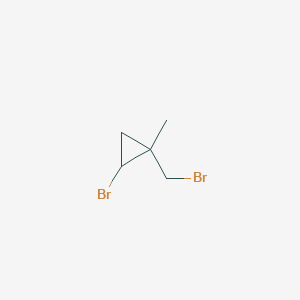 molecular formula C5H8Br2 B13205818 2-Bromo-1-(bromomethyl)-1-methylcyclopropane 