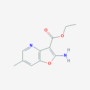 molecular formula C11H12N2O3 B13205829 Ethyl 2-amino-6-methylfuro[3,2-b]pyridine-3-carboxylate 