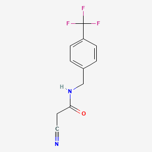molecular formula C11H9F3N2O B1320583 2-Cyano-N-(4-(trifluoromethyl)benzyl)acetamide CAS No. 566926-08-7