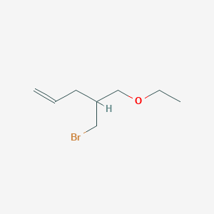 molecular formula C8H15BrO B13205843 4-(Bromomethyl)-5-ethoxypent-1-ene 