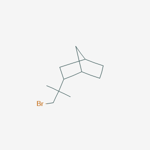 molecular formula C11H19Br B13205855 2-(1-Bromo-2-methylpropan-2-yl)bicyclo[2.2.1]heptane 