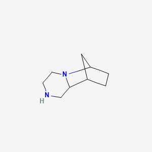 molecular formula C9H16N2 B13205868 2,5-Diazatricyclo[6.2.1.0,2,7]undecane 