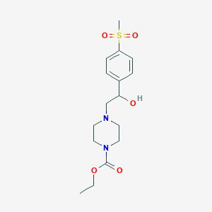 molecular formula C16H24N2O5S B1320587 Ethyl 4-{2-hydroxy-2-[4-(methylsulfonyl)phenyl]ethyl}tetrahydro-1(2h)-pyrazinecarboxylate CAS No. 924869-23-8