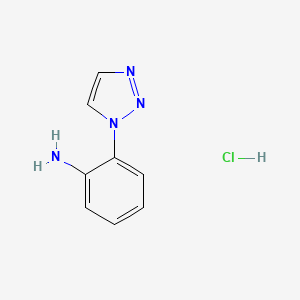 molecular formula C8H9ClN4 B13205893 2-(1H-1,2,3-triazol-1-yl)aniline hydrochloride 