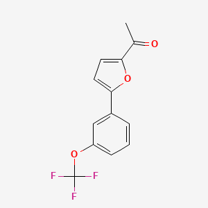 molecular formula C13H9F3O3 B13205919 1-{5-[3-(Trifluoromethoxy)phenyl]furan-2-yl}ethan-1-one 