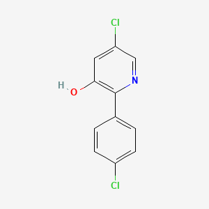 molecular formula C11H7Cl2NO B13205922 5-Chloro-2-(4-chlorophenyl)pyridin-3-ol 