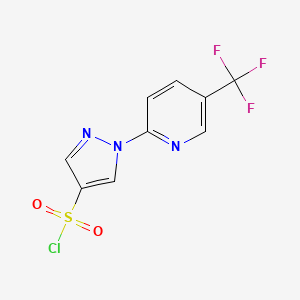 1-(5-(Trifluoromethyl)pyridin-2-yl)-1H-pyrazole-4-sulfonyl chloride