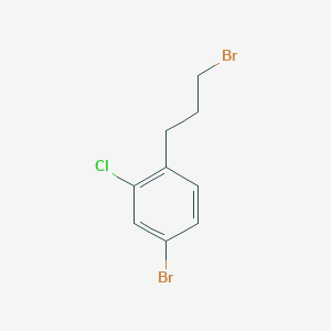 molecular formula C9H9Br2Cl B13205966 4-Bromo-1-(3-bromopropyl)-2-chlorobenzene 