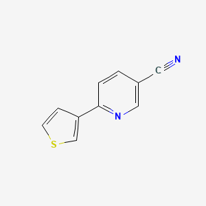 molecular formula C10H6N2S B1320600 6-(Thiophen-3-yl)nicotinonitrile CAS No. 937601-80-4