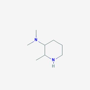 molecular formula C8H18N2 B13206015 Dimethyl-(2-methyl-piperidin-3-YL)-amine 