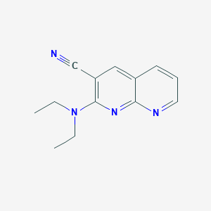 molecular formula C13H14N4 B13206022 2-(Diethylamino)-1,8-naphthyridine-3-carbonitrile 
