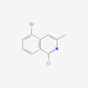 molecular formula C10H7BrClN B13206033 5-Bromo-1-chloro-3-methylisoquinoline 