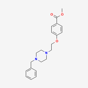 molecular formula C21H26N2O3 B1320604 Methyl 4-(2-(4-benzylpiperazin-1-yl)ethoxy)benzoate CAS No. 937601-91-7