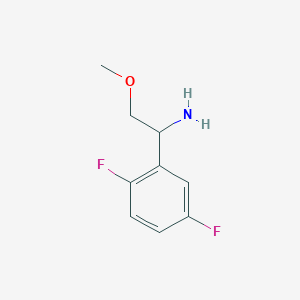 molecular formula C9H11F2NO B13206049 1-(2,5-Difluorophenyl)-2-methoxyethan-1-amine 