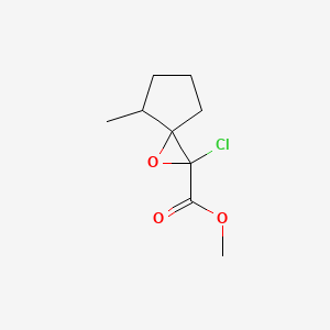 molecular formula C9H13ClO3 B13206055 Methyl 2-chloro-4-methyl-1-oxaspiro[2.4]heptane-2-carboxylate 