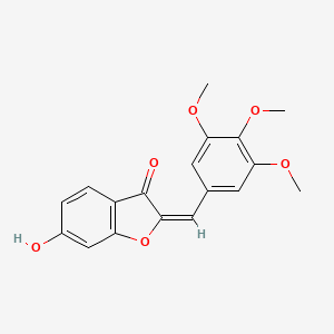 molecular formula C18H16O6 B13206057 6-Hydroxy-2-[(3,4,5-trimethoxyphenyl)methylidene]-2,3-dihydro-1-benzofuran-3-one 