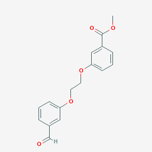 molecular formula C17H16O5 B1320606 Methyl 3-(2-(3-formylphenoxy)ethoxy)benzoate CAS No. 937601-94-0