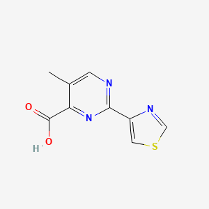 molecular formula C9H7N3O2S B13206068 5-Methyl-2-(1,3-thiazol-4-yl)pyrimidine-4-carboxylic acid 