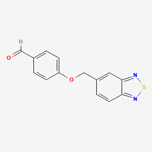 molecular formula C14H10N2O2S B1320611 4-(Benzo[c][1,2,5]thiadiazol-5-ylmethoxy)benzaldehyde CAS No. 937602-23-8