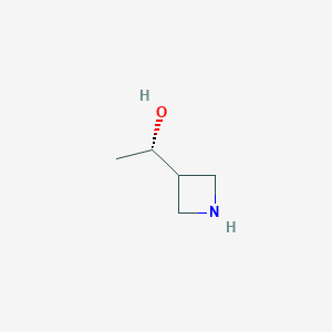molecular formula C5H11NO B13206114 (1S)-1-(Azetidin-3-yl)ethan-1-ol 