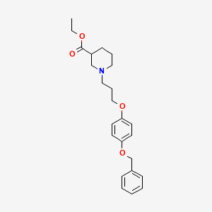 molecular formula C24H31NO4 B1320612 Ethyl 1-(3-(4-(benzyloxy)phenoxy)propyl)piperidine-3-carboxylate CAS No. 937602-25-0