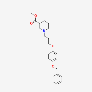 Ethyl 1-(3-(4-(benzyloxy)phenoxy)propyl)piperidine-3-carboxylate