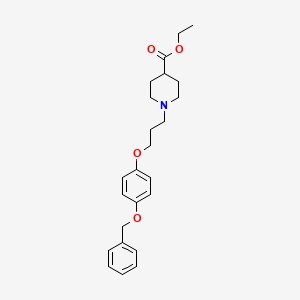 molecular formula C24H31NO4 B1320613 Ethyl 1-(3-(4-(benzyloxy)phenoxy)propyl)piperidine-4-carboxylate CAS No. 937602-27-2