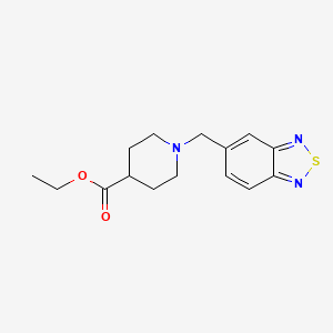 molecular formula C15H19N3O2S B1320614 Ethyl 1-(benzo[c][1,2,5]thiadiazol-5-ylmethyl)piperidine-4-carboxylate CAS No. 874834-12-5