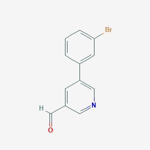 molecular formula C12H8BrNO B13206167 5-(3-Bromophenyl)pyridine-3-carbaldehyde 