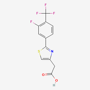 2-{2-[3-Fluoro-4-(trifluoromethyl)phenyl]-1,3-thiazol-4-yl}acetic acid