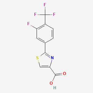 2-[3-Fluoro-4-(trifluoromethyl)phenyl]-1,3-thiazole-4-carboxylic acid