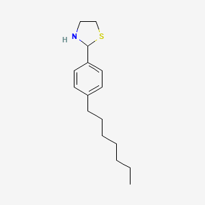 2-(4-heptylphenyl)-1,3-thiazolidine