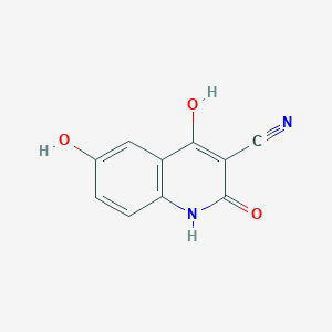molecular formula C10H6N2O3 B13206242 2,4,6-Trihydroxyquinoline-3-carbonitrile 