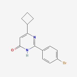 molecular formula C14H13BrN2O B13206280 2-(4-Bromophenyl)-6-cyclobutylpyrimidin-4-ol 