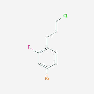 molecular formula C9H9BrClF B13206286 4-Bromo-1-(3-chloropropyl)-2-fluorobenzene 