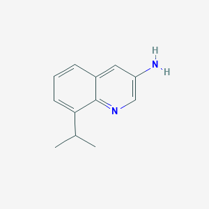 molecular formula C12H14N2 B13206383 8-(Propan-2-YL)quinolin-3-amine 