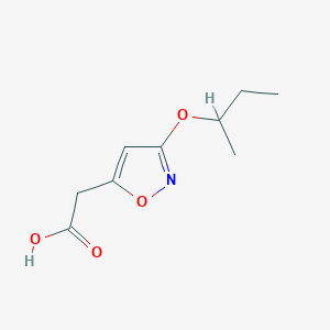 molecular formula C9H13NO4 B13206414 2-[3-(Butan-2-yloxy)-1,2-oxazol-5-yl]acetic acid 